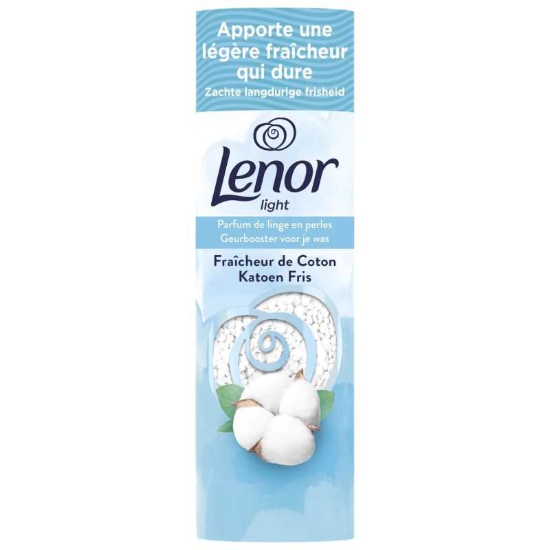 Lenor Unstoppables Pureté de Coton Parfum de Linge en Perles - Fraîcheur Légère - 235g