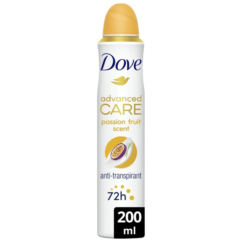 Dove Advanced Care Déodorant Spray Anti-Transpirant - 200ml - Fruit de la Passion & Citronnelle