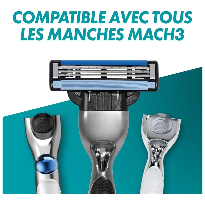 Gillette Mach3 Rasoir pour Homme - 1 Manche + 3 Lames