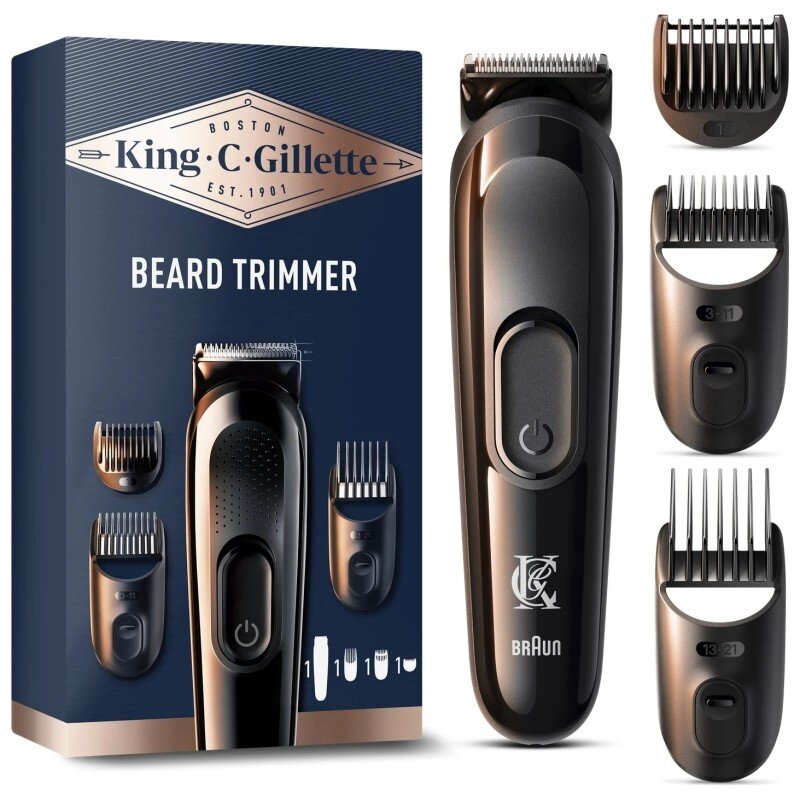 Gillette King C. ماكينة حلاقة اللحية الكهربائية - 3 أمشاط
