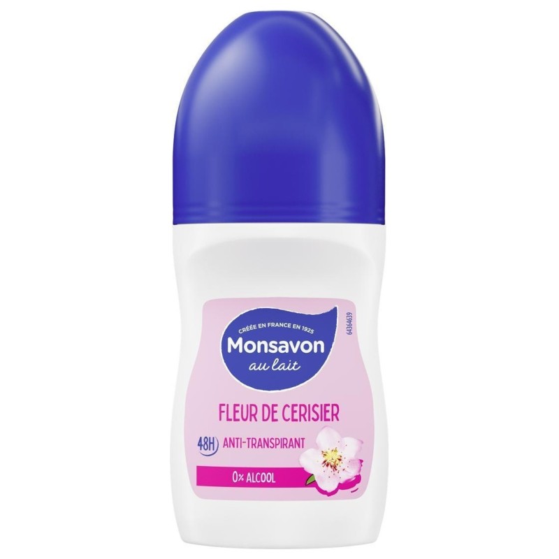Monsavon Fleur de Cerisier Déodorant Anti-Transpirant Bille Femme - 50ml