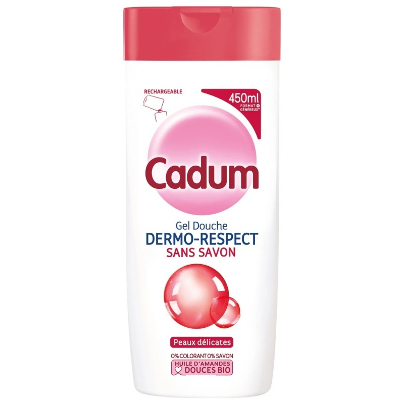 Cadum Dermo-Respect Gel Douche Sans Savon - Peau Sensible - 450ml