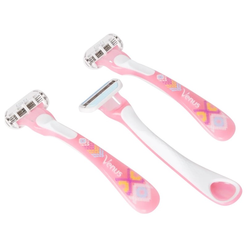 Gillette Venus Treasures ماكينة حلاقة 3 شفرات للنساء - الألوفيرا - مزخرفة - 3 قطع