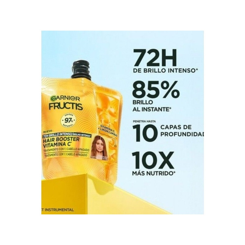 Garnier Fructis Hair Booster Traitement 3-en-1 à la Vitamine C - 72h de Brillance - 60ml