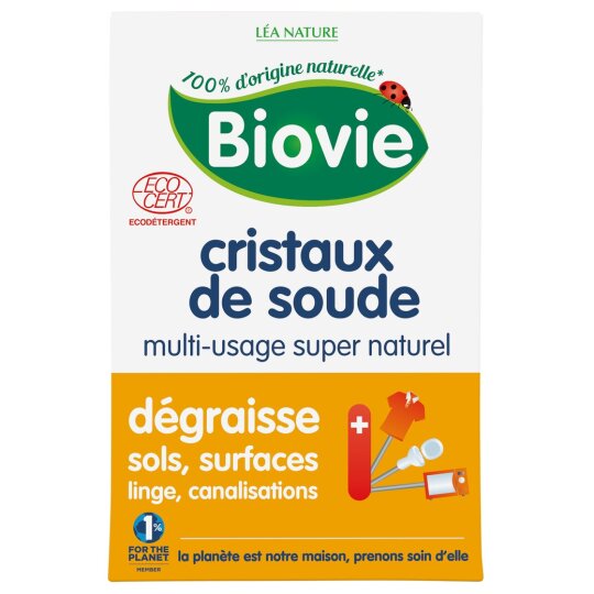 Biovie Cristaux de Soude Super Dégraissant Multi-Usage - 500g