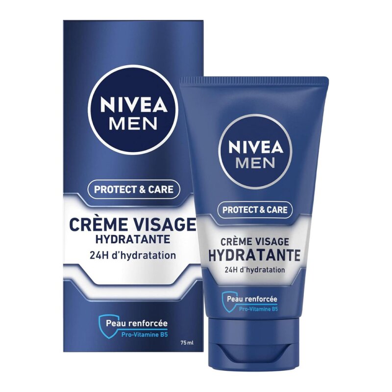 Nivea Men Protect & Care Crème Visage Hydratante Peau Normale Aloe Vera - 75ml